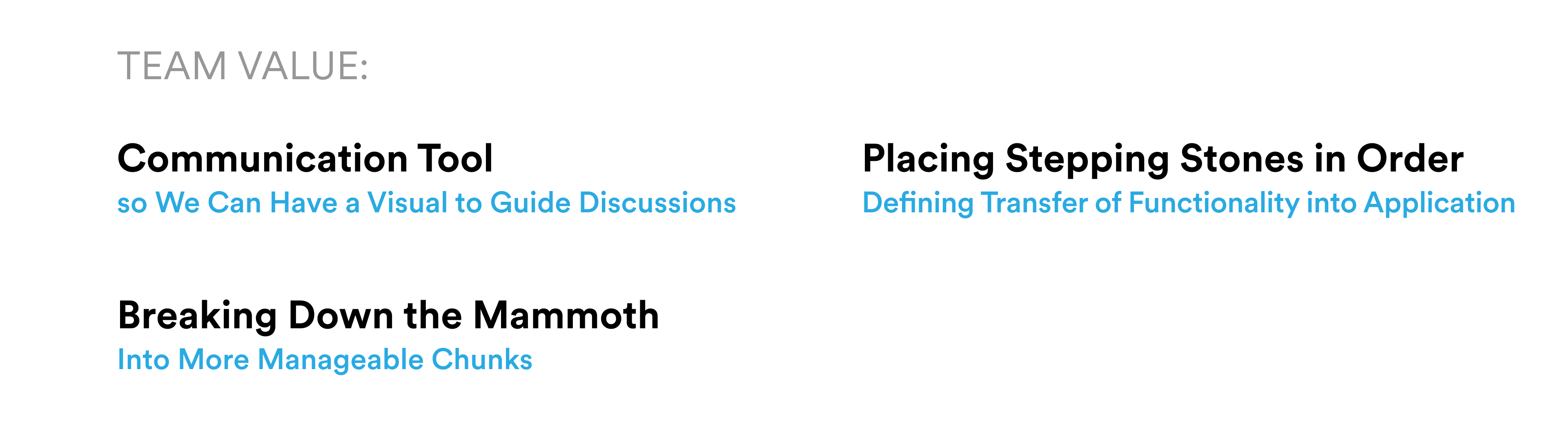 value of breaking down development into phases